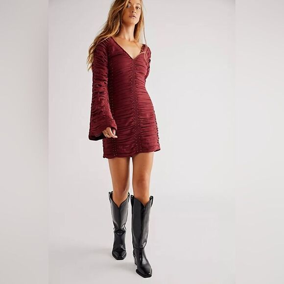 NWT Free People 
Western Romance Mini Dress size 4
New With Tag 
Retail $448 - Picture 1 of 13